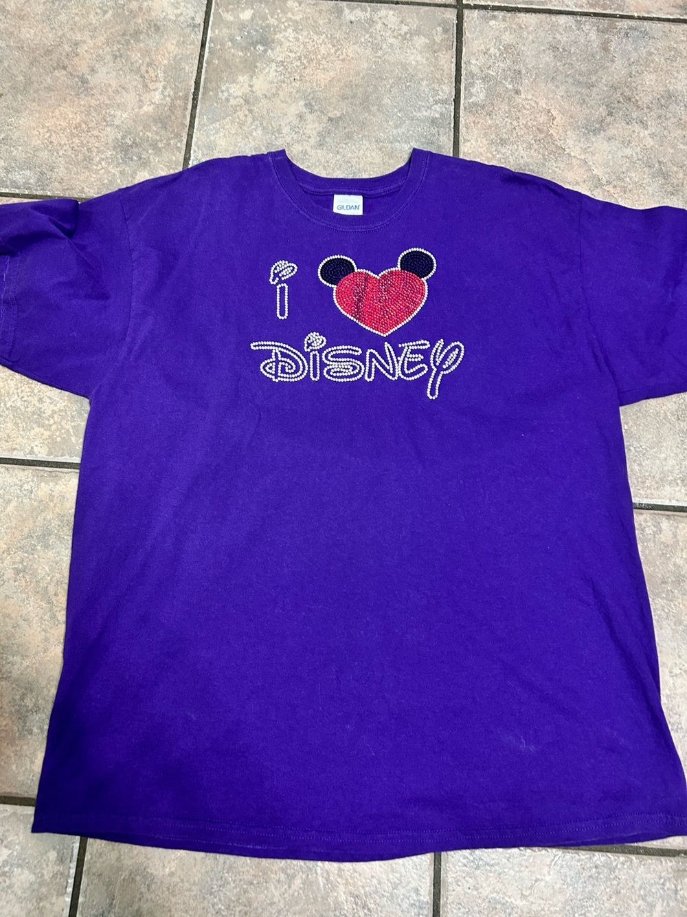 Gildan Purple "I Love Disney" women  T‑Shirt